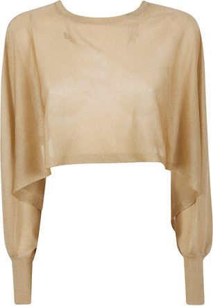 Twin-Set Round Neck Cropped Sweater