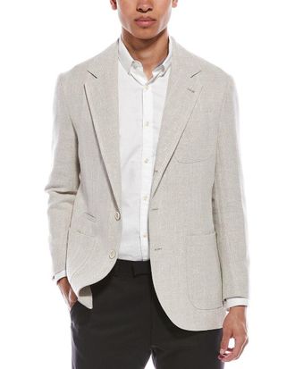 Brunello Cucinelli Linen, Silk, & Wool-Blend Blazer