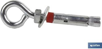 cofan Cofan - Anclaje Metalico C/argolla 8/11x60 Caja 80 Unid., Anclaje Met&aacute;lico Con Argolla Para La Fijaci&oacute;n De Cargas Pesadas En Materiales Macizos. Acero