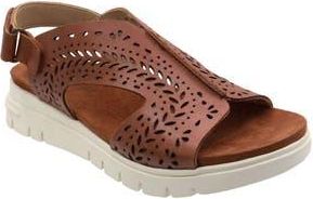 David Tate Moda Slingback Platform Wedge Sandal in Luggage at Nordstrom Rack, Size 8
