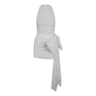 Rotate ROTATE Birger Christensen, Party Dresses, female, White, Size: XS Bow Dress