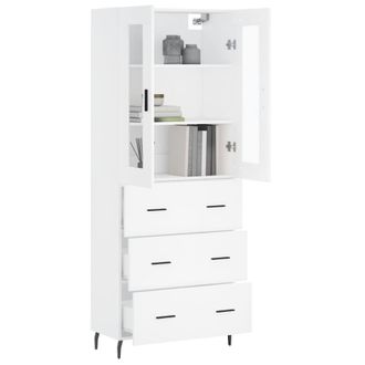 Berkfield Home Highboard White 69.5x34x180 cm Engineered Wood