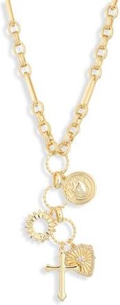 Electric Picks Mason Charm Pendant Necklace in Gold at Nordstrom Rack