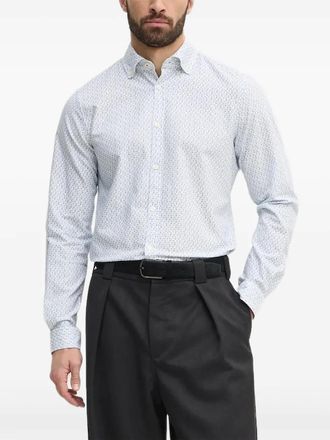 Joop logo-print long-sleeve shirt - Blue