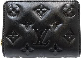 Louis Vuitton Pre-owned Monogram Bi-fold Portemonnee - Dames - Vintage Accessoires - Zwart - ONE Size - Leer - Vintage