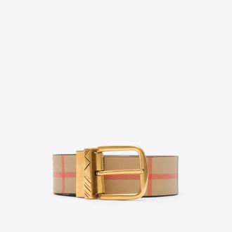 Burberry Reversible Check Pin Belt, Size: 100