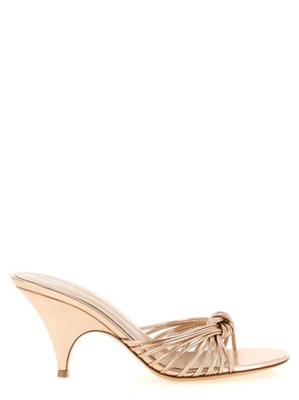 Gianvito Rossi Pink Solid Open Round Toe Heels