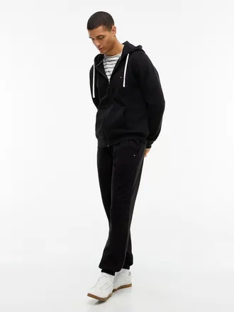 Tommy Hilfiger Mens Solid Fleece Jogger - Black - XXL