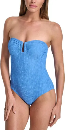 DKNY Shirred Bandeau Swimsuit