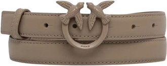 Pinko Love Berry H2 Belt - Dames - Riemen - Beige - XS - Leer - Accessoires