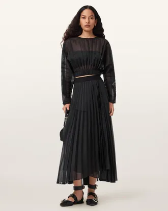 AllSaints Micaela Pleated Skirt