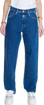 Replay Womens Anny High Waisted Relaxed Fit Jeans - Medium Blue Cotton - Size 25W/32L