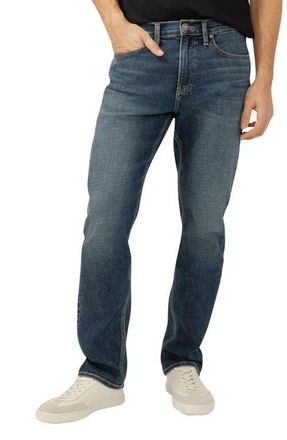 Silver Jeans Co Machray Athletic Fit Straight Leg Jeans in Shadow at Nordstrom, Size 32 X 34
