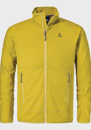 Sch&ouml;ffel Fleecejacke SCH&Ouml;FFEL Fleece Jk Style Cascata MNS, Herren, Gr. 48, gelb (5455, gelb), Oberstoff: 94% Polyester, 6% Elasthan, regular fit, hoch geschlos