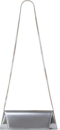 Akris Anouk Metallic Leather East/West Clutch in Silver Metallic at Nordstrom