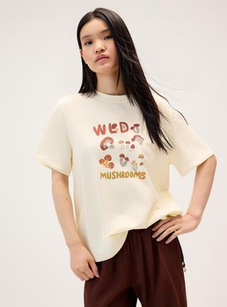 Twik Womens Mushrooms oversized T-shirt