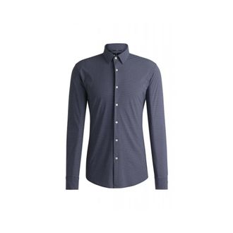 HUGO BOSS P-Hank-S-Kent-C1 Shirt - Heren - Zakelijke Overhemden - Blauw - S - Overhemden
