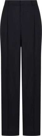PT01 Wide Leg Tailored Broeken - Dames - Wijde Broeken - Blauw - S - Leer - Broeken