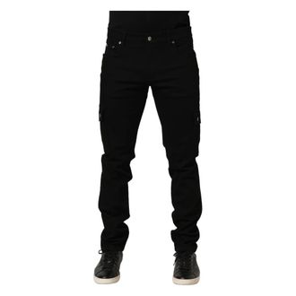 Dolce & Gabbana Slim-fit Jeans, male, Black, Size: XL Skinny Jeans