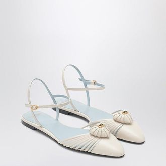 Valentino Garavani Coeur Royal Sandals In Ivory