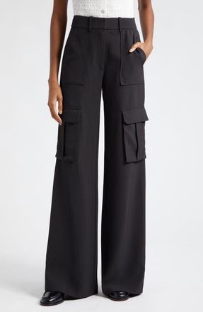 Veronica Beard Saul Cargo Pants in Black at Nordstrom, Size 14