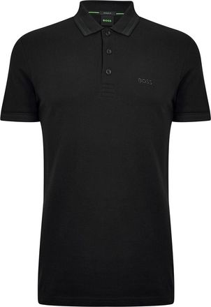 HUGO BOSS Mens Hbg Paddy Polo Shirt With Contrast Tipping in Black 009 - Size Small