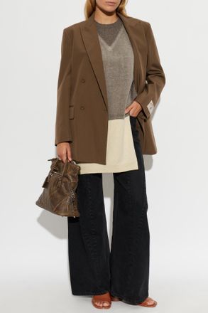 Maison Margiela Single-vent Blazer, Womens, Brown