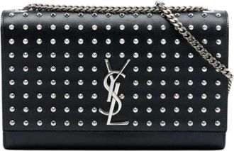 Saint Laurent Pre-owned Cross Body Bags, female, Black, Size: ONE SIZE Pre-owned Leather crossbody-bags