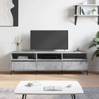 Berkfield Home TV Cabinet Concrete Grey 150x30x44.5 cm Engineered Wood