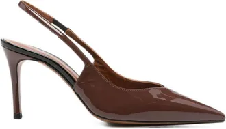 Roberto Festa Milano Patent Pointed Toe Slingback Pumps