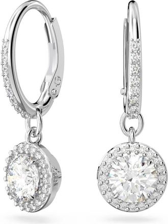 Swarovski Ohrringe - Constella drop Round cut Pavé Rhodium plated - Gr. unisize - in Silber - für Damen