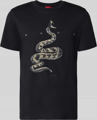 HUGO BOSS Regular Fit T-Shirt aus reiner Baumwolle Modell DISCORB in Black, Gr&ouml;&szlig;e XXL