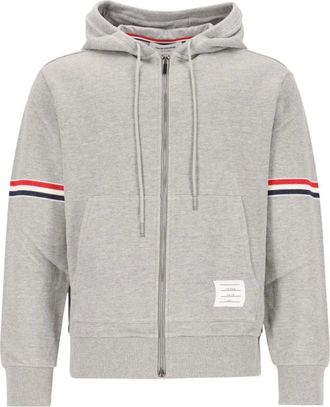 Thom Browne Felpa con zip integrale - - Sweatshirts & Hoodies - Uomo - Grigio - L