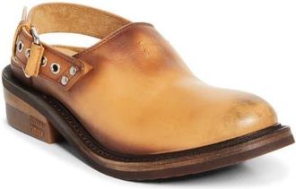 Miu Miu Slingback Clog in Cuoio at Nordstrom, Size 11Us