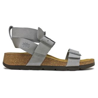 FLY London COKI040FLY Suede Womens Comfort Sandals - Light Grey - Size:UK 5