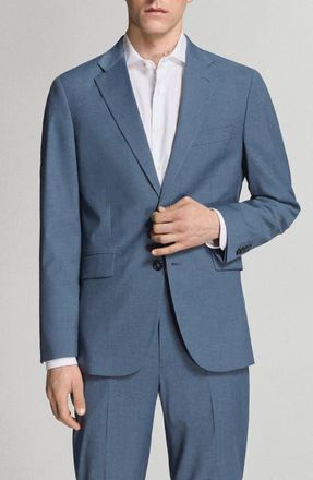Mango Milan Slim Fit Suit Jacket in Indigo Blue at Nordstrom, Size 38