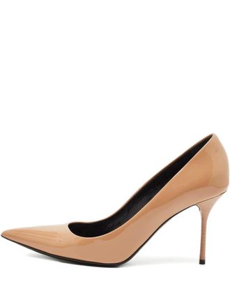 Tom Ford pointed-toe patent-leather pumps - women - Patent Calf Leather/Calf Leather/Calf Leather - 40 - Neutrals