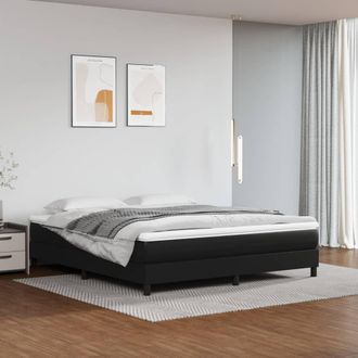 vidaXL Vidaxl - Estructura De Cama Sin Colch&oacute;n Cuero Sint&eacute;tico Negro 180x200 Cm