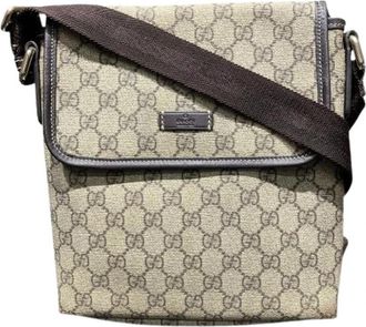 Gucci Pre-owned Plastic Shoulder Bag - Dames - Vintage Schoudertas - Beige - ONE Size - Leer - Vintage