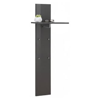 Dmora Muebles De Entrada Dlentin, Recibidor Multifunci&oacute;n Moderno, Mueble Multiusos Para Recibidor, 100% Made In Italy, Cm 50x27h140, Antracita Brillo - Dmor