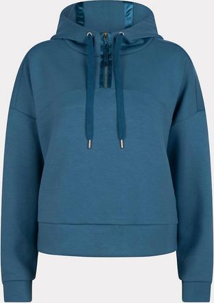 Esqualo Womens Sweater Short Hoodie In Petrol