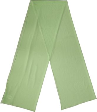 Dolce & Gabbana Womens Light Green Silk Neck Wrap Shawl Stole 200cm X 64cm Scarf Elastane