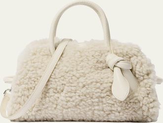 Jacquemus Le Petit Turismo Croc-Embossed Suede Bowling Bag