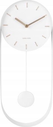 Karlsson Reloj De Pared Karlsson Pendulum Charm Blanco Elegante