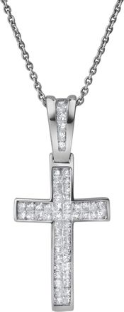 LuvMyJewelry Seraphyne 1 Ct Cross 14K Gold Diamond Pendant