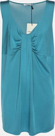 Marina Rinaldi Metallic Blue Jersey Sleeveless Top