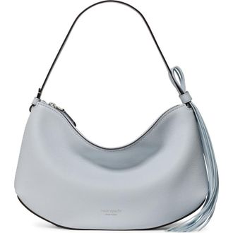 Kate Spade New York loop pebble leather shoulder bag in Pale Sapphirine at Nordstrom