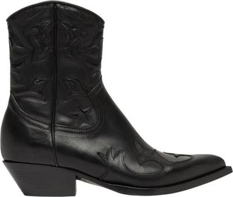 Buttero Flee Enkellaars - Dames - Cowboylaarzen - Zwart - 36 1/2 EU - Leer - Schoenen