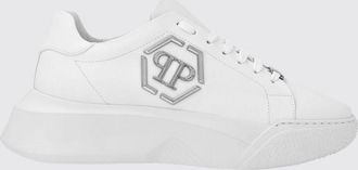 Philipp Plein Sneakers basse in pelle liscia con monogramma e logo Hexagon