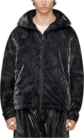 Yohji Yamamoto Marble Nylon Windbreaker - Heren - Zomerjassen - Zwart - L - Nylon - Jassen